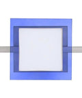 Contemporary Alex Wall Sconce Boasting A Straight Up Sleek Satin Nickel Frame And Heavy Duty Opal Blue Glass Shades With Three G9 Bipin Sockets, top view.