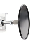 Suction cup adapter: 3.75-inch black suction cup on an M8 screw adapter attached to a silver aluminum actuator block.