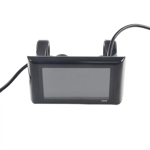Top Tier S966 Color LCD Display For 24-72V E Bikes With Real Time Speed Power And Temp Monitoring To Upgrade Your Ride Game Today. Black ABS e-bike LCD display with cable and mounting brackets