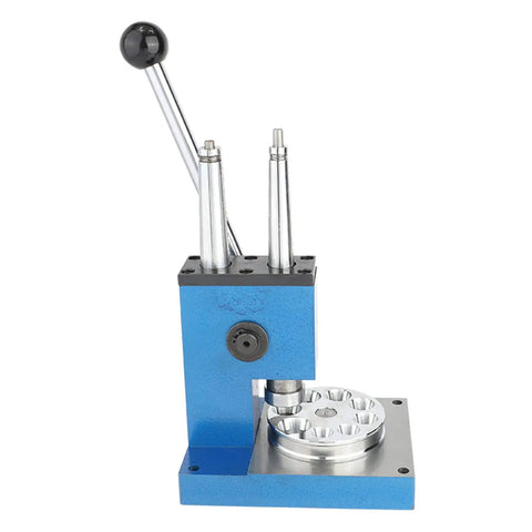 Professional Grade Ring Stretcher And 4 Point Spline Mandrel Tool in blue, adjustable for 17 to 27mm bands, heavy duty design.