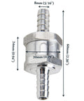 8mm fuel check valve aluminum non return one way