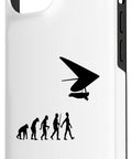 Hang Glider Art Phone Case For Men And Women, Hang Glide Theme Case For Outdoor Flyers, side view of evolution art design