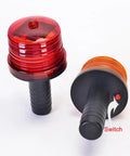 Solar Warning Light Waterproof LED Safety Beacon With Switch Mega Bright Solar Powered For Construction Use, red and orange units