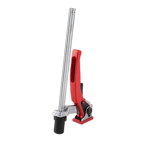 Heavy Duty Ratchet Hold Down Clamp For 20mm Dog Holes, Self Aligning Woodworking Bench Clamp With Guide Rail, Chrome Alloy Steel Build