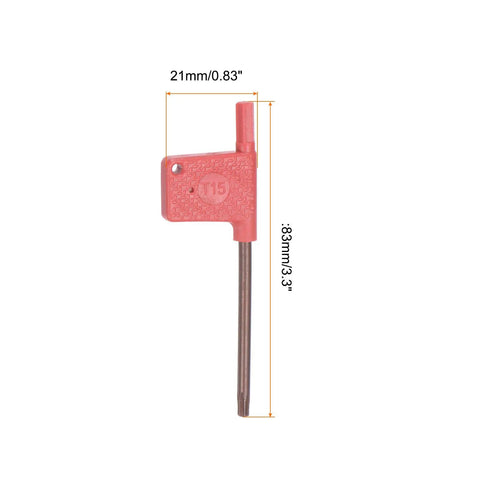 T15 hex wrench measuring 83mm, designed for 10 Pack M4 X 10mm Torx Screws 12.9 Grade Alloy Steel Black fastener kit.