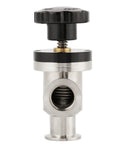 Workhorse Vacuum Isolation Valve With Bellow Seal And Air Admittance, KF25 304 Stainless Steel High Vacuum Manual Right Angle Valve
