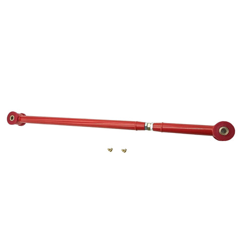 Adjustable Rear Panhard Track Bar With Polyurethane Bushings For GM SUVs Suburban 1500 2500 Tahoe Avalanche Yukon Escalade Hummer H2 2000 To 2006 2003 To 2009 Beefed Up For Better Alignment Handling And Stability Off Road. Red steel adjustable rear track bar with bushings