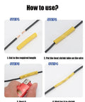 Step-by-step guide on using Heat Shrink Tubing 2 To 1 Wire Cable Wrap Assortment for auto and home projects insulation tube kit.