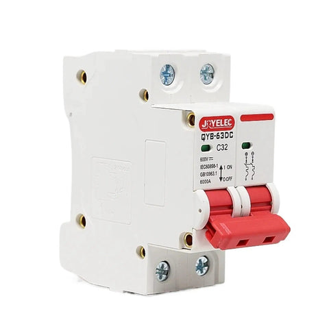 Badass Safety For Your Solar Setup With This 2 Pole DC Circuit Breaker Handling Up To 600V, white dual pole design.