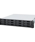 Heavy Duty Rackmount Nas Server With Ryzen Quad Core Engine And Plenty Of Ram Loaded With Two Hundred Sixteen Terabyte Drives, front view.
