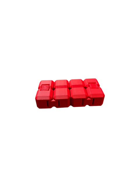 3D Printed Infinity Cube Stress Relief Toy For Focus And Fun A Pocket Sized Red Fidget With Smooth Folding Action That Feels Addicting