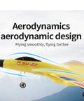 Dope Remote Control Fighter Plane With 2.4 GHz 6 Axis Gyro Anti Collision Foam Glider Aircraft flying against mountain background