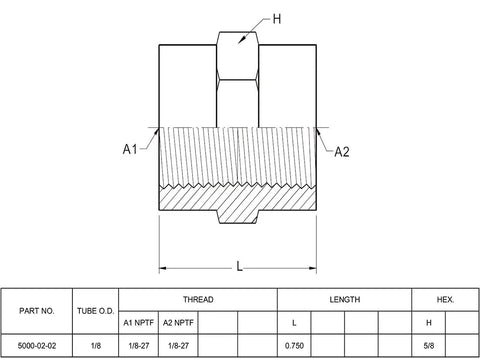 4 Pack Hydraulic Hose Adapter Fittings 1/8 Inch Female To 1/8-27 NPTF SAE Straight Pipe Joint Connector Carbon Steel Built Tough For Industrial Fluid Power Systems And Heavy Duty Use, cutaway thread diagram