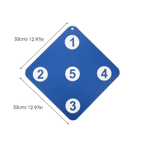 Outdoor Weather Resistant Rubber Fencing Target Double Sided Practice Pad with numbered circles, 33cm square.