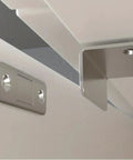 Self Adhesive Magnetic Door Catch No Drill Invisible Ultra Thin Latch For Cabinets And Wardrobes Two Pack close-up installation view