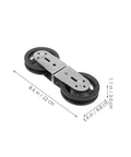 Pro Grade Double Pulley Roller For Home Gym And Cable Machine Silent Swivel Wheel Bearing Pulley Great For Weight Training And Clothesline Attachments Durable Eight Shaped Load Sharing For Smooth Quiet Operation, 8.6 in x 3.4 in
