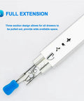 22 Inch Heavy Duty Drawer Slides With Lock Full Extension Side Mount Ball Bearing Rails 250 Pound Load Capacity