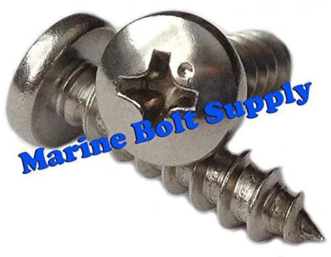 316 stainless steel Phillips pan-head sheet metal screws (2) Marine Bolt Supply watermark