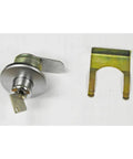 Top Shelf Push Button Lock Cylinder Assembly With Spare Key For Metal Toolboxes and Work Rig Gear Secure Alloy Steel Storage Hardware Quick Swap shop essential in silver.