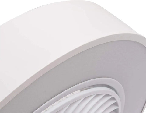 Close-up of Modern Flush Mount Ceiling Fan With Light For Kitchen Bedroom Bathroom Super Quiet Low Profile Electric Fan Remote Led