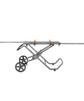 Side view of Mobile Miter Saw Stand With Universal Mounting Brackets And Tool Free Extension Lock Quick Release For Fast Setup On The Go