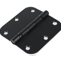30 Pack Matte Black Door Hinges Ball Bearing Heavy Duty Squeak Free Smooth Operator Hardware Built Tough For Zero Hassle Room Setup And Everyday Residential Use close-up of a matte black door hinge.