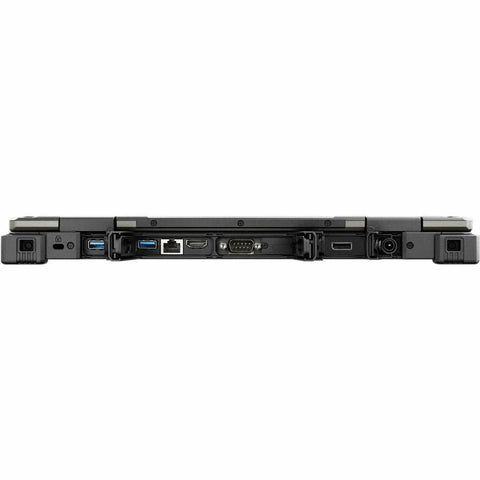 Hella Tough Rugged Laptop Featuring 10th Gen Intel Core I5 Up To 42 Ghz 133 Inch Full Hd Touchscreen 16 Gb Ram 256 Gb Ssd Ip66 Waterproof Build Shoots Straight In Rough Sites Running Windows 11 Pro Refurbished Workstation rear view showing ports and connections