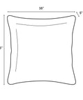 Diagram of Outdoor Toss Pillows Set Of 2 16 By 16 Inches All Weather Rain Proof Fade Resistant Sapphire Blue Cushions dimensions
