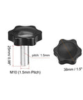 Badass M10 X 25mm Male Thread Clamping Screw Knobs Featuring A Sturdy 38mm Plum Hex Star Grip Handle for quick adjustments.