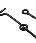 6 Pack Black Cabin Hook Eye Latch For Wood Doors Windows Badass Grip No Sweat Install Killer Security Slick Finish Dope Value Top Tier Craftsmanship Proven Reliability, zinc latch hooks size 63.5x19mm.