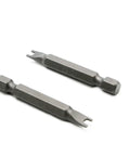 Premium S2 Steel Spanner Screwdriver Insert Bits Two Inch Long Quarter Hex Shank with quick release design.