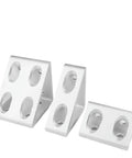 Built Different Right Angle Triangle Block Connector Brackets For 2020 3030 4040 Aluminum Extrusion Profiles set of three metal connectors.