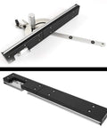 Heavy Duty Aluminum Box Joint Jig For Miter Gauge Table Saws And Router Tables Dead Accurate woodworking guide fixture angled view.