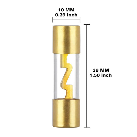 Inline AGU Fuse Holder For 4 To 10 Gauge Wire With Four 60A Fuses Two Pack For Car Audio Alarm Amplifier Compressor Marine Auto