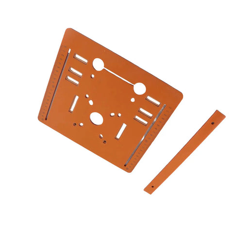 Heavy Duty Circular Saw Base Plate For Router Table With Killer Stability features clear scale markings and is made of phenolic resin.