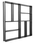 Durable Reusable Concrete Molds For Walkways And Gardens 15.75 Inch Square With Geometric Designs, black plastic mold