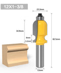Get Your Hands On This 1/2 Inch Shank Architectural Molding Router Bit For Smooth Flush Trimming Of Laminate and Veneer With Precision Face Milling Perfection Every Single Time For Serious Woodworking Pros Who Demand Flawless Edges, showing dimensions and detail.