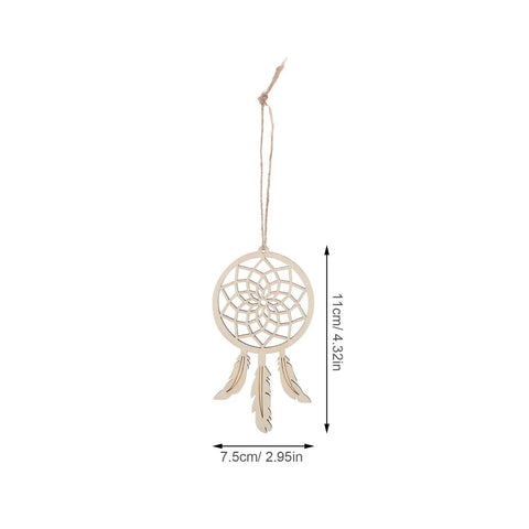 DIY Dream Catcher Kit With 50 Unfinished Wood Ornaments For Dope Boho Wall Hangings Make Your Own Rustic Dream Catchers For Bedroom Or Dorm Decor Easy Craft Supplies For Creative Home Decor Projects, 11cm wood ornament