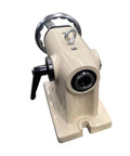 Heavy Workhorse Four Axis CNC Indexing Head Featuring Manually Adjustable Cast Iron Tailstock Plus Rapid Ejector Pin Setup For Mill Drill Lathe Projects Now - close-up view of manual tailstock.