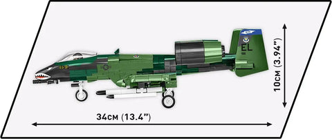 Armed Forces A-10 Thunderbolt II Warthog Aircraft Building Kit With 667 Pieces, 34cm length, 1 to 48 scale model view