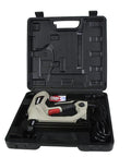 Heavy Duty Electric Brad Nailer for Trim and Framing Projects shown in carrying case, includes cord and accessories