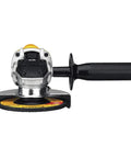 7 Amp 4-1/2 Inch Angle Grinder With Paddle Switch One Touch Guard And 12000 RPM Motor For Fast Material Removal Easy Guard Adjustment Workhorse For DIY Pros And Weekend Warriors front view