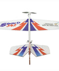 Sbach342 39 Inch EPP Foam RC Plane Kit For Newbies To Pros, rear view of airplane tail and wings display vibrant colors and decals.