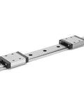 LMLF18B - 500-2R Miniature Linear Guide Rail with 2 Sliding Blocks, 500mm x 18mm Precision Linear Motion System in alloy steel.