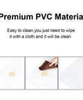Clear Chair Mat For Hardwood Floors 30 By 48 Inches, Transparent Floor Protector, showing cleaning process with cloth on PVC surface