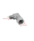 Beiterstoe hydraulic hose adapter fitting, 1/4in male to 1/4in female, 90-degree swivel elbow, carbon steel