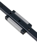 Close-up of MGN12 Linear Guide Rail Kit With MGN H Carriage 700mm And 100 To 1000mm Length Range, heavy-duty aluminum rail guide for CNC DIY machines.