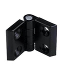 Heavy Duty Ball Bearing Door Hinges For Aluminum Profiles 2020 3030 4040 Black Stainless Steel Construction Quiet Close With Two Ball Bearings Ideal For Aluminum Profile Extrusion Feyoth Ideal For Industrial Use, zinc alloy body, black finish, close-up view