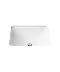 Roomy Rectangular Undermount Bathroom Sink With Overflow Drain Crafted From Hella Durable Vitreous China For An Easy Vanity Setup Bringing Straight Up White Finish And Really Smooth Daily Performance - Top view