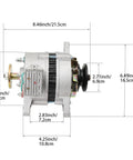 Top Notch Permanent Magnet Generator 1500W AC 14V Low Rpm Pma Alternator with dimensions 8.46" x 4.52" x 4.25".